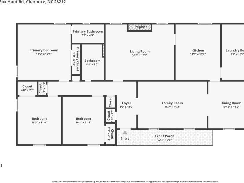 7114 Fox Hunt Road, Charlotte, NC 28212.  MLS# CAR4384150, YatesRealty ID 25004. 