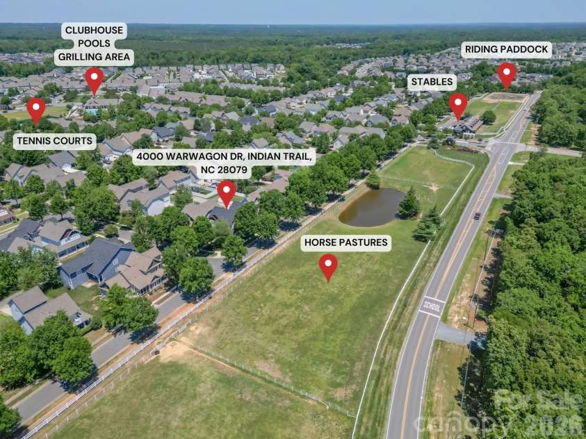 4000 Warwagon Drive, Indian Trail, NC 28079.  MLS# CAR4383365, YatesRealty ID 25008. 