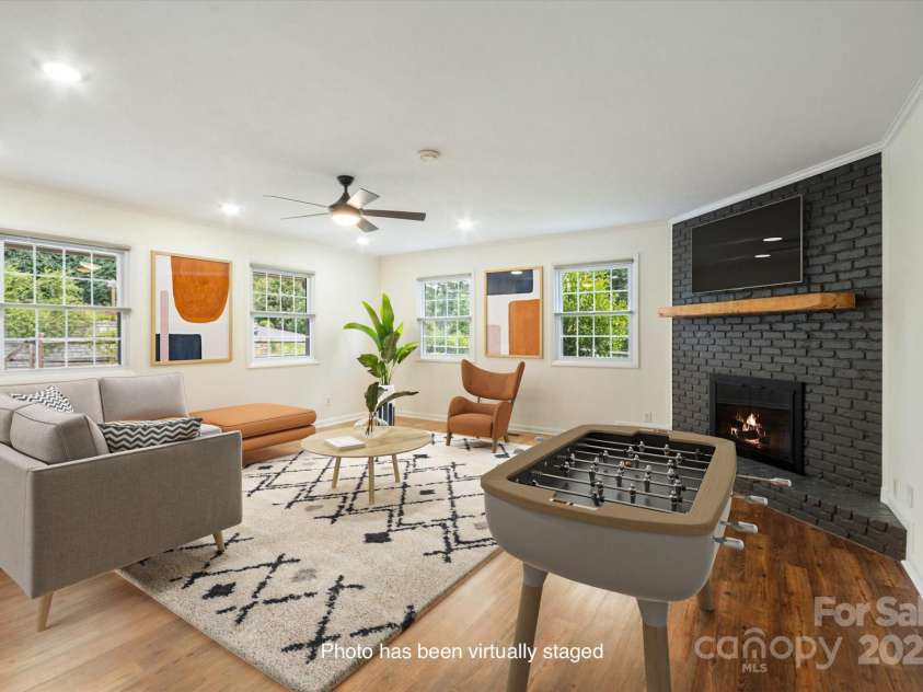 88 Gibson Road, Asheville, NC 28804.  MLS# CAR4276724, YatesRealty ID 25008. Family Room (virtually staged)