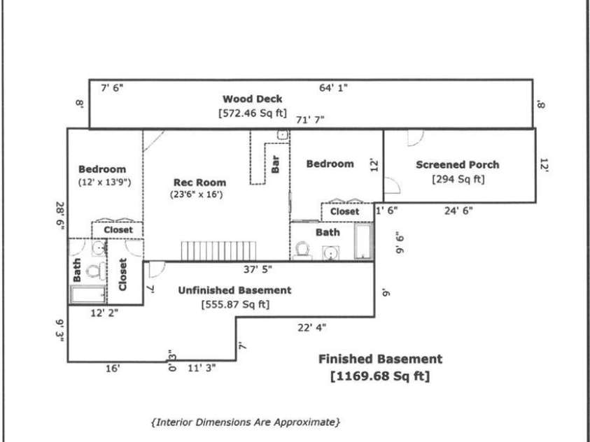 311 Mountain Crest Drive, Hendersonville, NC 28739.  MLS# CAR4268667, YatesRealty ID 25011. Basement Level Floor Plan