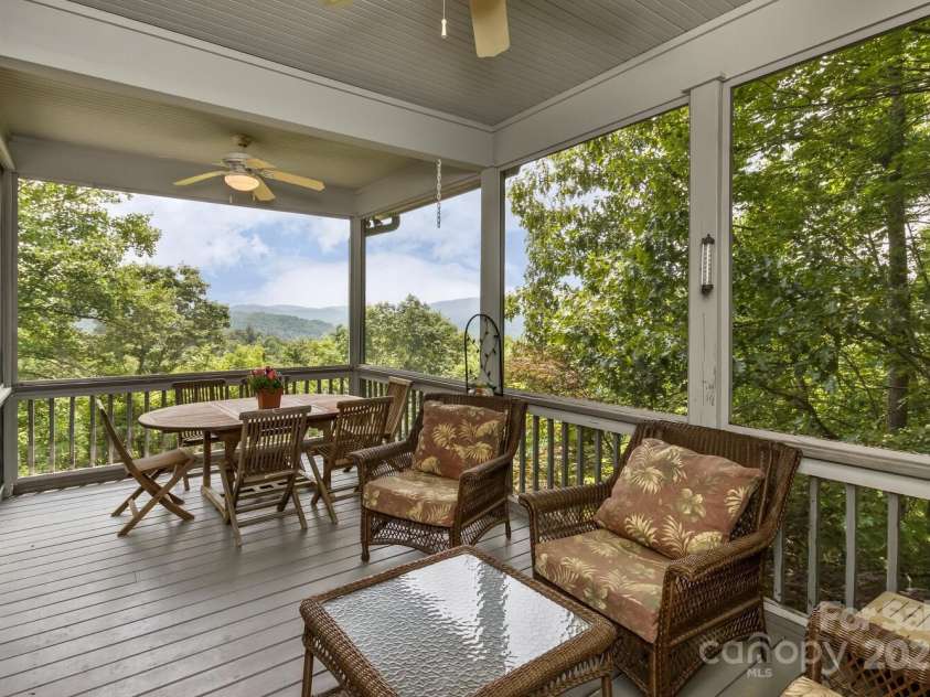 311 Mountain Crest Drive, Hendersonville, NC 28739.  MLS# CAR4268667, YatesRealty ID 25011. Big View Screened Porch
