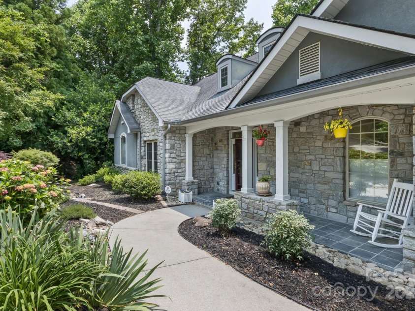 311 Mountain Crest Drive, Hendersonville, NC 28739.  MLS# CAR4268667, YatesRealty ID 25011. Front Porch Entrance