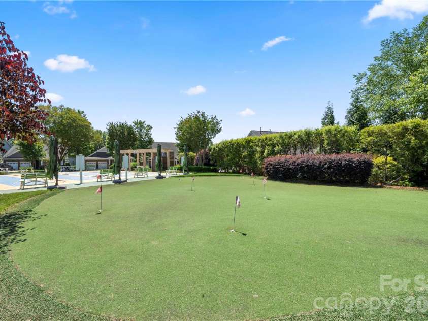 17726 Morehampton Avenue, Cornelius, NC 28031.  MLS# CAR4382566, YatesRealty ID 25015. Putting green