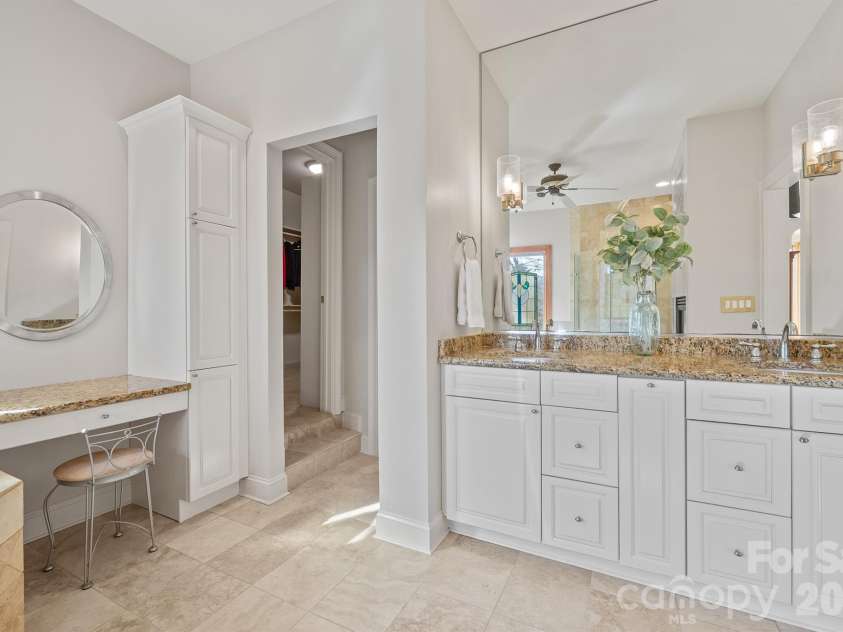 301 Agnew Road, Mooresville, NC 28117.  MLS# CAR4337466, YatesRealty ID 2502. Double vanity and seperate make up area