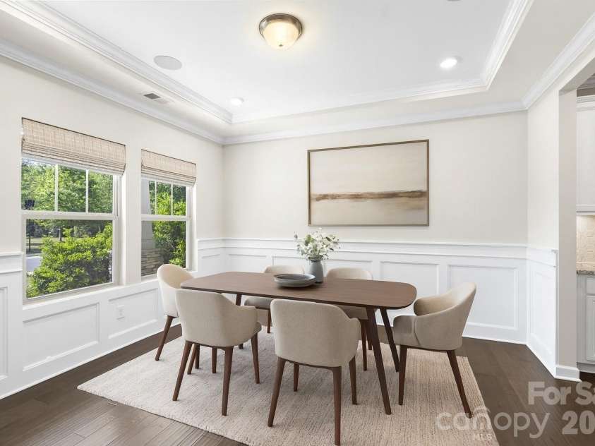 2017 Saxon Place, Fort Mill, SC 29715.  MLS# CAR4374406, YatesRealty ID 25032. Virtually Staged Formal Dining Room 