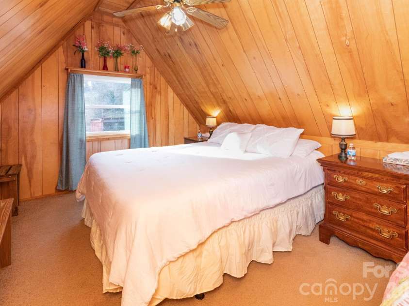 1010 and 1014 Melton Branch Road, Bakersville, NC 28705.  MLS# CAR4333369, YatesRealty ID 25045. Cabin Loft Sleeping Area 1