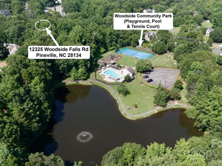 12325 Woodside Falls Road, Pineville, NC 28134.  MLS# CAR4274717, YatesRealty ID 25056. 