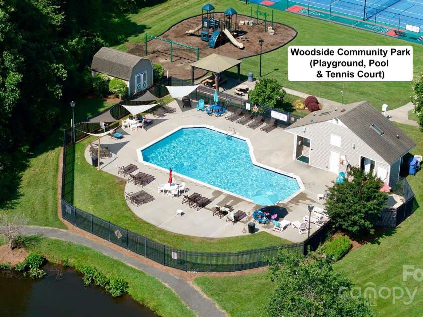 12325 Woodside Falls Road, Pineville, NC 28134.  MLS# CAR4274717, YatesRealty ID 25056. Community Pool