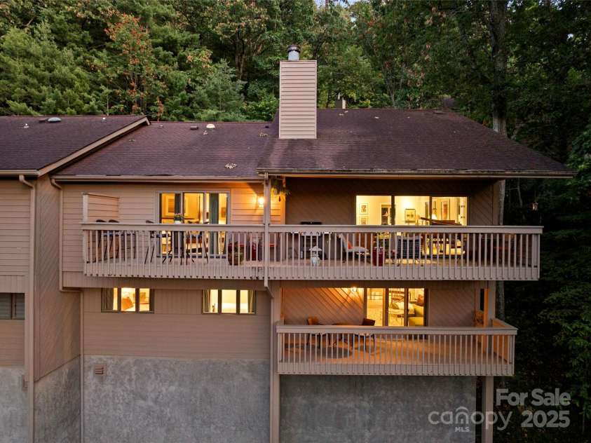 3301 Timber Trail, Asheville, NC 28804.  MLS# CAR4270898, YatesRealty ID 25068. Rear view of this spacious bright and airy end unit.