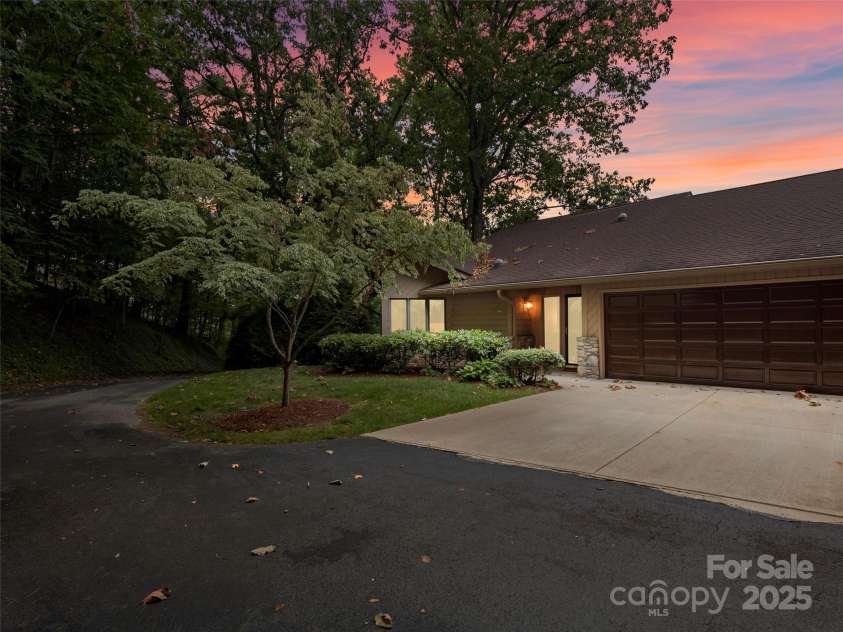 3301 Timber Trail, Asheville, NC 28804.  MLS# CAR4270898, YatesRealty ID 25068. Twilight in north Asheville at the Timbers.