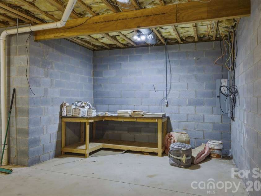 732 Grandview Peaks Drive, Nebo, NC 28761.  MLS# CAR4379354, YatesRealty ID 25071. Unfinished Basement