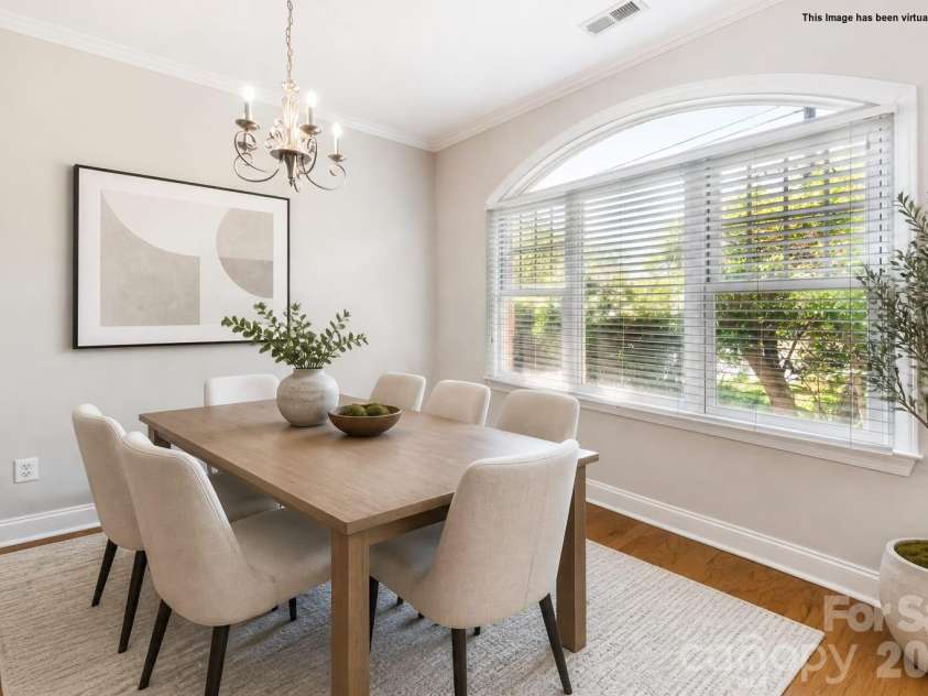 4670 Dabney Vigor Drive, Charlotte, NC 28209.  MLS# CAR4384647, YatesRealty ID 25079. Virtually staged Dining