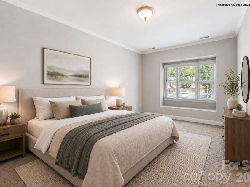 4670 Dabney Vigor Drive, Charlotte, NC 28209.  MLS# CAR4384647, YatesRealty ID 25079. Virtually staged primary Bedroom