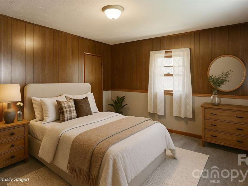 560 Bailey Mountain Road, Mars Hill, NC 28754.  MLS# CAR4279232, YatesRealty ID 2508. Virtually staged bedroom to bring vision