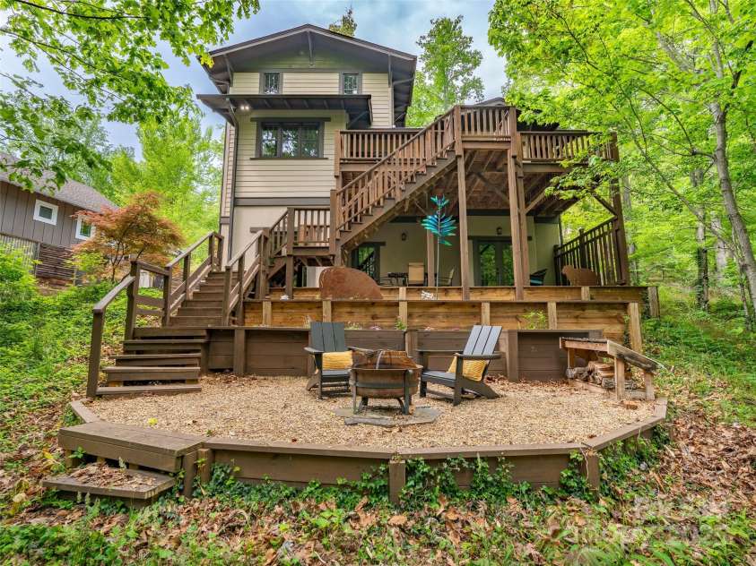 29 Ravenna Street, Asheville, NC 28803.  MLS# CAR4251803, YatesRealty ID 25088. Back of home with firepit area