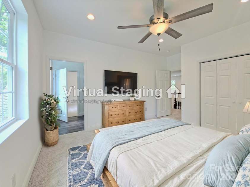 690 Settlers Trail, Mars Hill, NC 28754.  MLS# CAR4259983, YatesRealty ID 25096. Bedroom 2 Upstairs - Virtually Staged