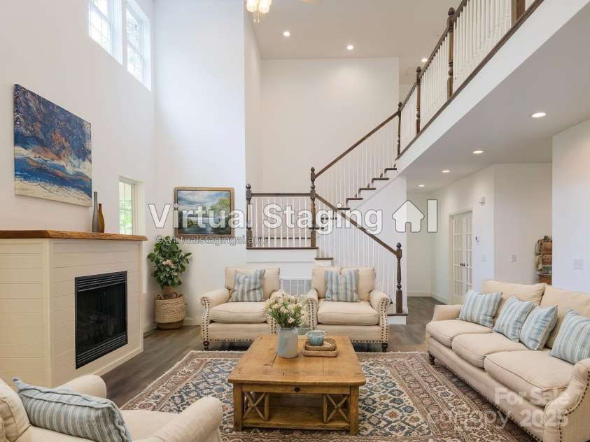 690 Settlers Trail, Mars Hill, NC 28754.  MLS# CAR4259983, YatesRealty ID 25096. Great Room - Virtually Staged