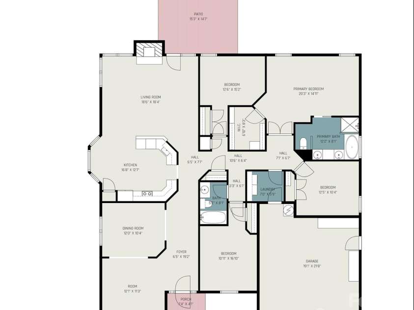 10312 Fairbourne Court, Charlotte, NC 28269.  MLS# CAR4380671, YatesRealty ID 25144. Floor Plan