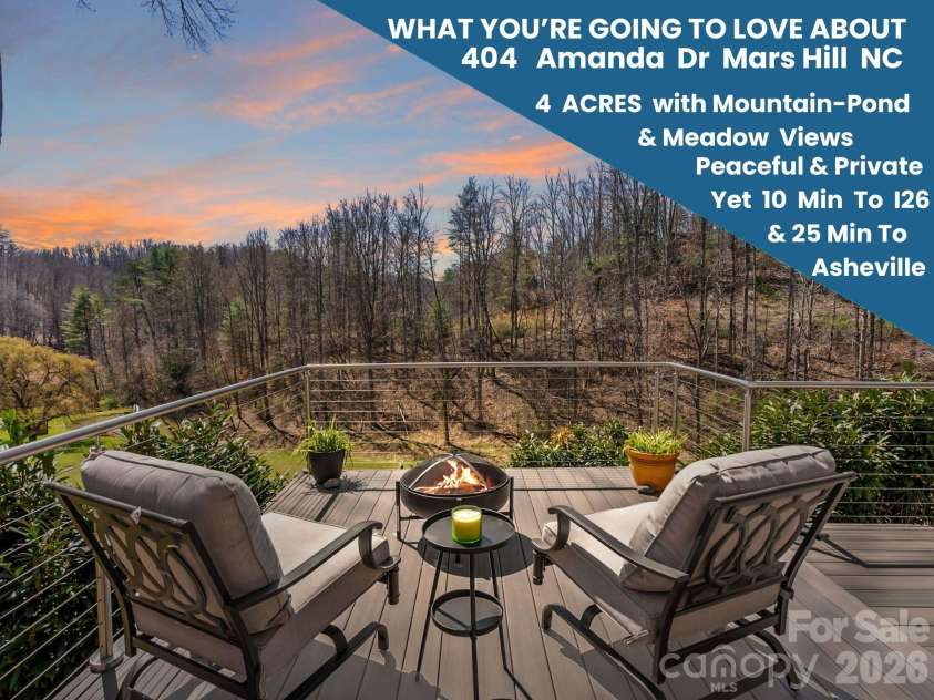404 Amanda Drive, Mars Hill, NC 28754.  MLS# CAR4374158, YatesRealty ID 25181. 