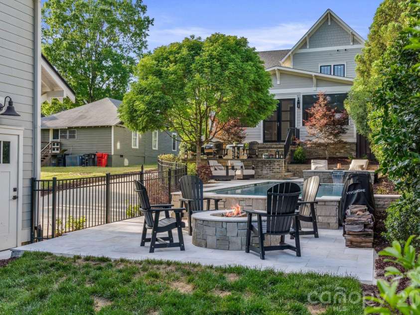 351 Delburg Street, Davidson, NC 28036.  MLS# CAR4375169, YatesRealty ID 25182. Back yard space