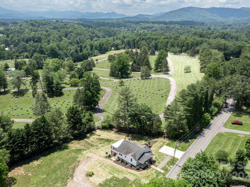 438 Hazel Mill Road, Asheville, NC 28806.  MLS# CAR4269858, YatesRealty ID 25189. Aerial View