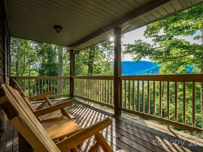 70 Double Back Lane, Mars Hill, NC 28754.  MLS# CAR4304443, YatesRealty ID 2519. Tranquill Covered Deck and Views