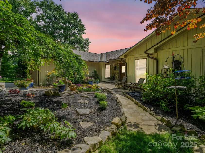 11 Bannerwood Drive, Horse Shoe, NC 28742.  MLS# CAR4257161, YatesRealty ID 25194. Landscaping in front yard
