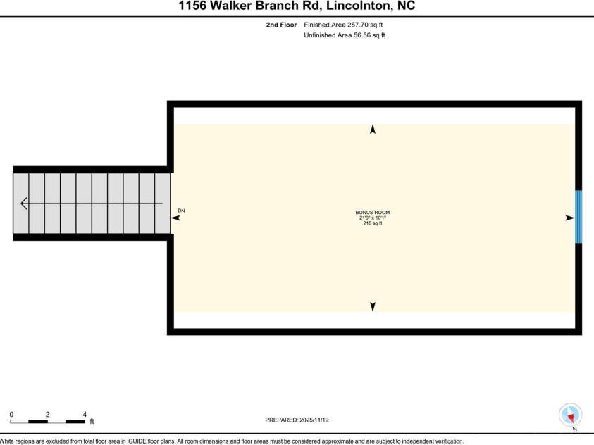 1156 Walker Branch Road, Lincolnton, NC 28092.  MLS# CAR4312152, YatesRealty ID 2521. Floor Plan - Bonus Room