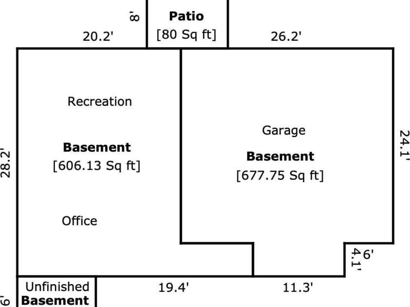 10 Terrapin Trail, Flat Rock, NC 28731.  MLS# CAR4381430, YatesRealty ID 25215. Basement floorplan