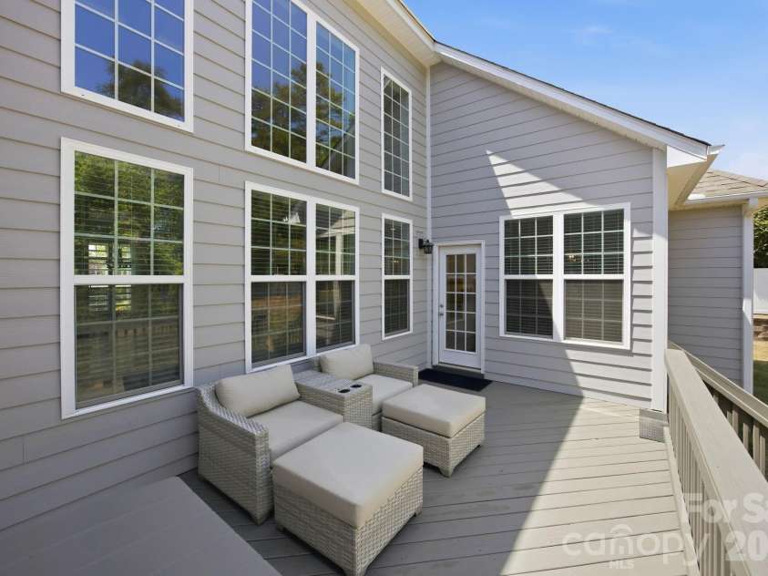 4198 Abernathy Place, Harrisburg, NC 28075.  MLS# CAR4378263, YatesRealty ID 25218. Back Deck