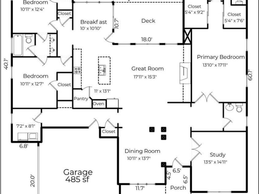 4198 Abernathy Place, Harrisburg, NC 28075.  MLS# CAR4378263, YatesRealty ID 25218. Floor Plan