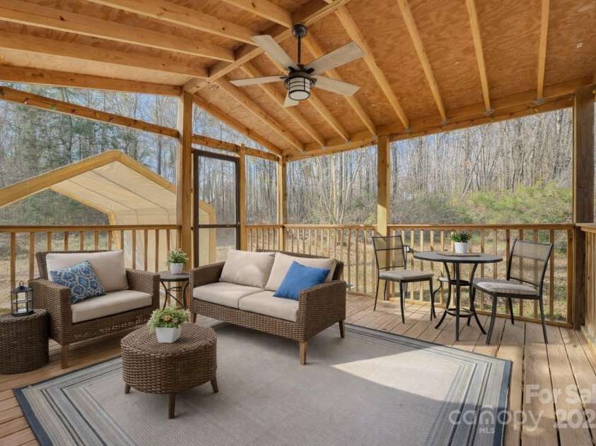 3215 Shadybark Trail, Catawba, SC 29704.  MLS# CAR4329918, YatesRealty ID 25226. Covered back porch *virtually staged