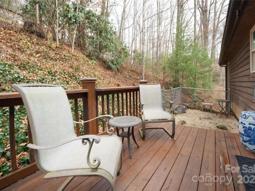 108 Pinnacle Road, Burnsville, NC 28714.  MLS# CAR4228730, YatesRealty ID 25231. Master BR Patio