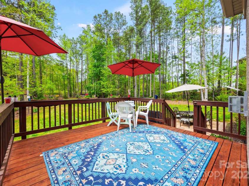 3095 Foggy Hollow Lane, Clover, SC 29710.  MLS# CAR4243248, YatesRealty ID 25252. Spacious deck overlooking private yard