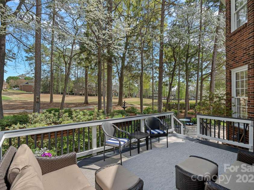 18418 Turnberry Court, Davidson, NC 28036.  MLS# CAR4244306, YatesRealty ID 25253. Backyard deck overlooking #14