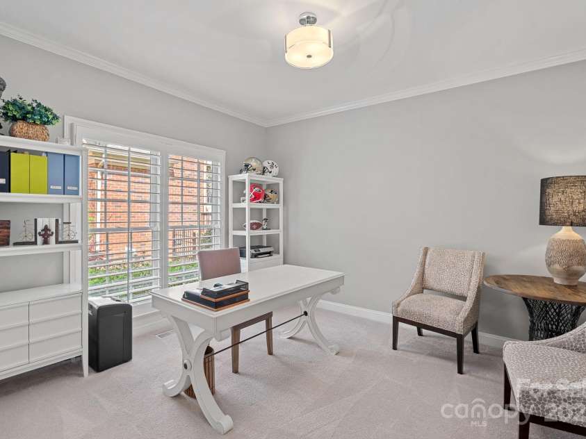 18418 Turnberry Court, Davidson, NC 28036.  MLS# CAR4244306, YatesRealty ID 25253. Main level Bedroom used as Office