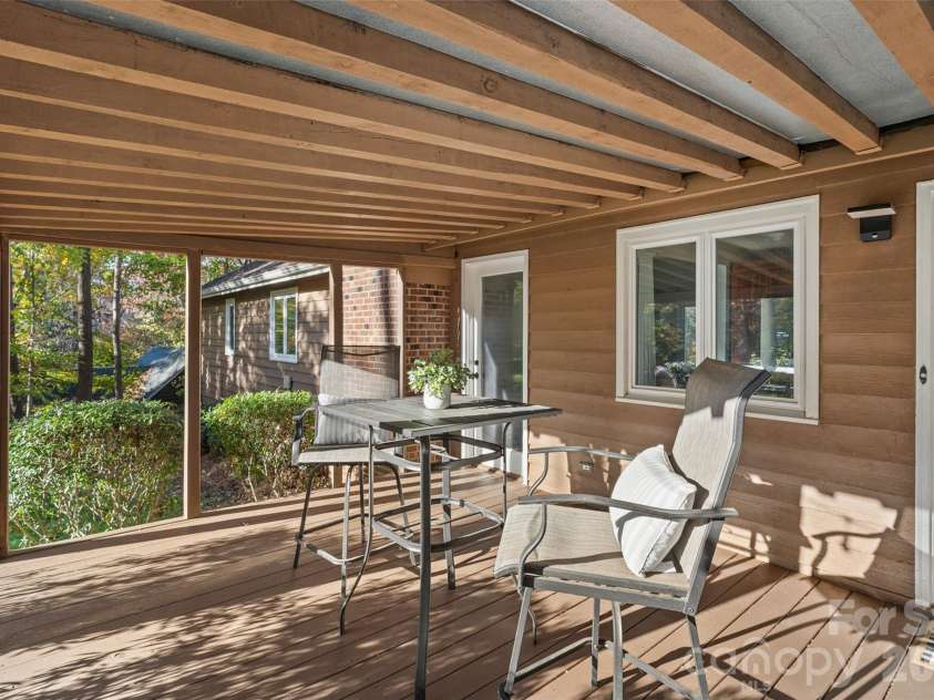 9525 Goldsmith Lane, Mint Hill, NC 28227.  MLS# CAR4333829, YatesRealty ID 2526. Covered Rear Deck