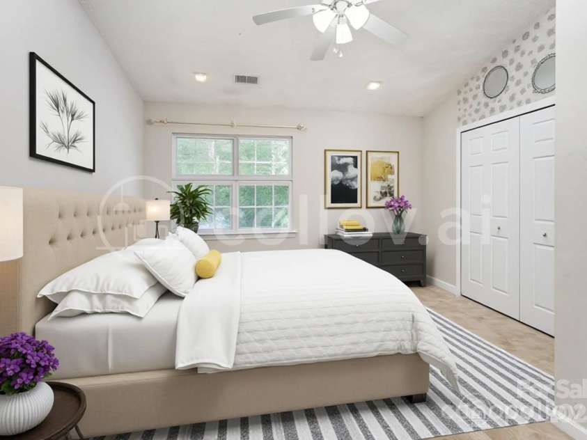 10223 Reindeer Way Lane, Charlotte, NC 28216.  MLS# CAR4268140, YatesRealty ID 25261. Bedroom 1 virtually staged