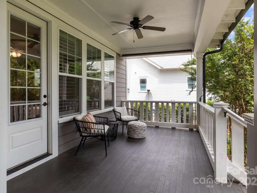 124 Slocumb Lane, Mooresville, NC 28117.  MLS# CAR4271314, YatesRealty ID 25265. Backyard porch for entertaining