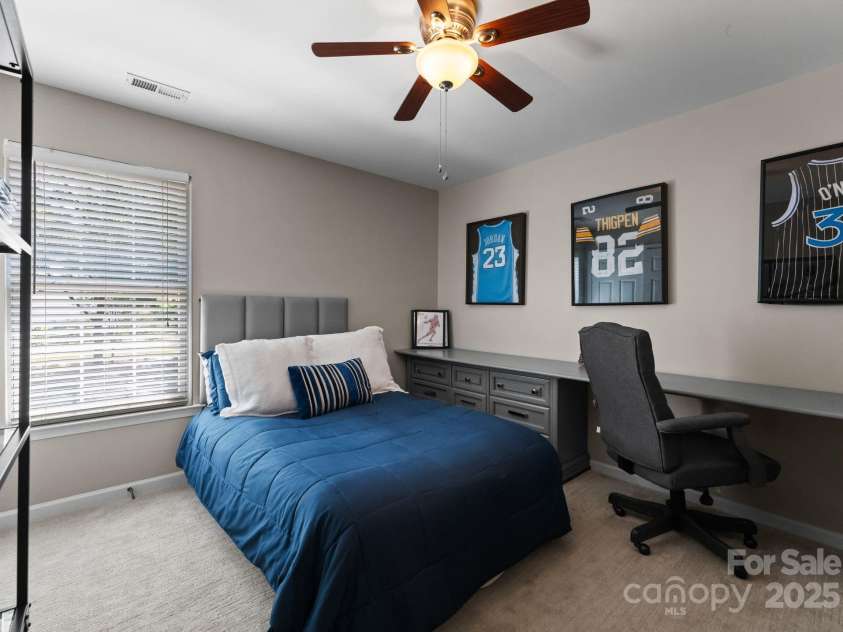 11202 Mountain Pine Drive, Charlotte, NC 28214.  MLS# CAR4273710, YatesRealty ID 25269. Bedroom with Built in Desk Area