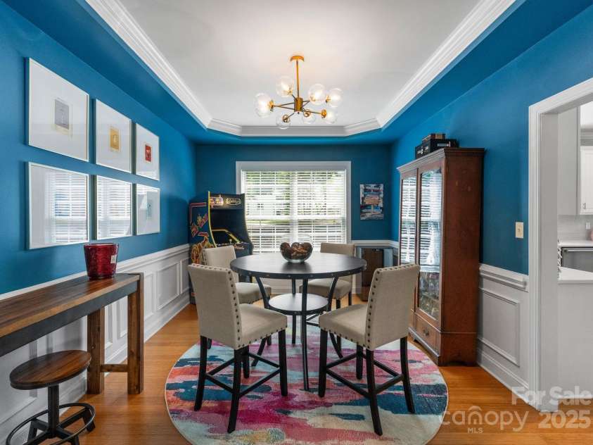 11202 Mountain Pine Drive, Charlotte, NC 28214.  MLS# CAR4273710, YatesRealty ID 25269. Dining Room used as Entertainment Room