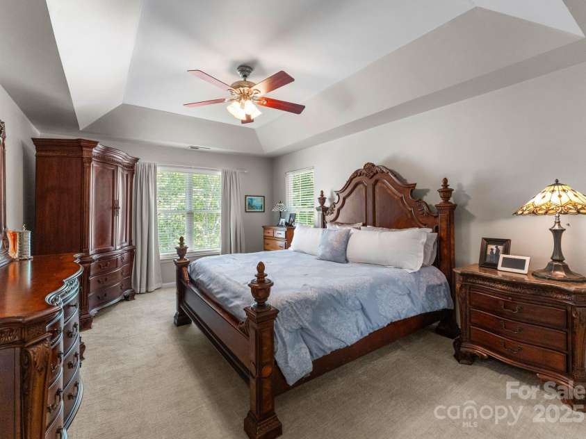 11202 Mountain Pine Drive, Charlotte, NC 28214.  MLS# CAR4273710, YatesRealty ID 25269. Primary Bedroom with Tray Ceiling