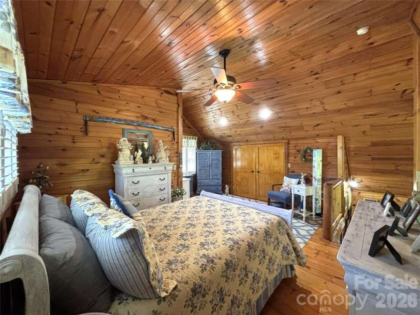 361 Black Camp Gap Road, Maggie Valley, NC 28751.  MLS# CAR4383045, YatesRealty ID 25299. Loft used as secondary bedroom.