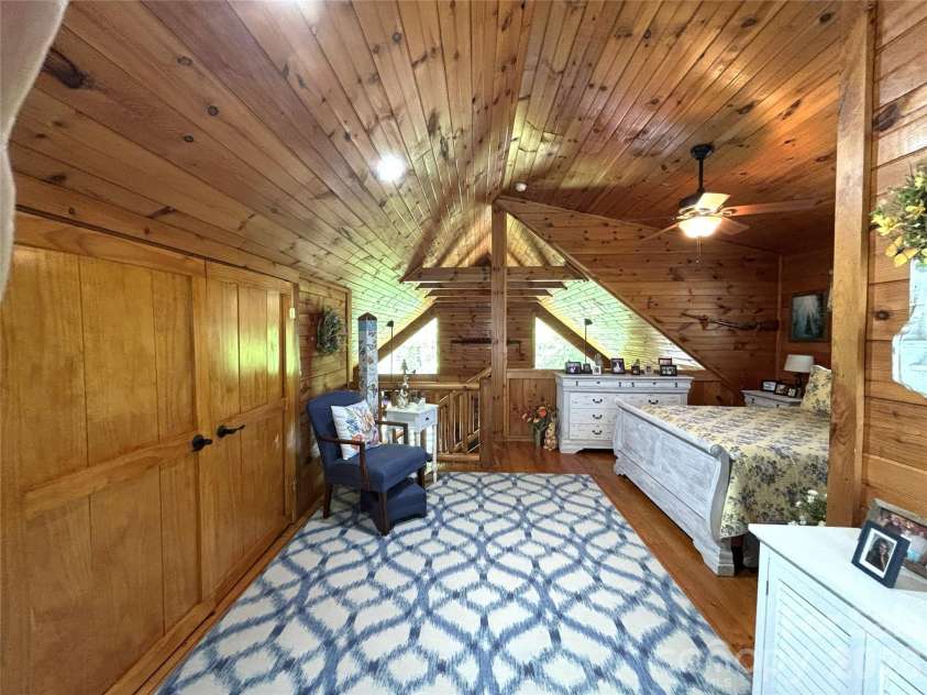 361 Black Camp Gap Road, Maggie Valley, NC 28751.  MLS# CAR4383045, YatesRealty ID 25299. Loft used as secondary bedroom.