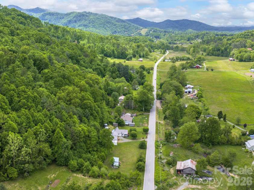 379 Fork Road, Barnardsville, NC 28709.  MLS# CAR4378726, YatesRealty ID 25301. Ariel Shot of North Fork Rd