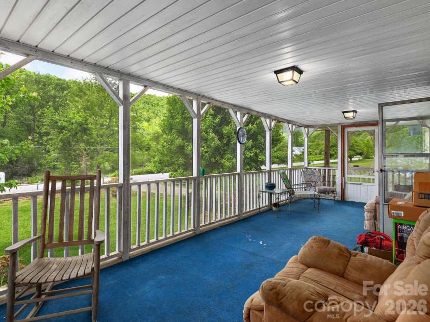 379 Fork Road, Barnardsville, NC 28709.  MLS# CAR4378726, YatesRealty ID 25301. Spacious Front Porch