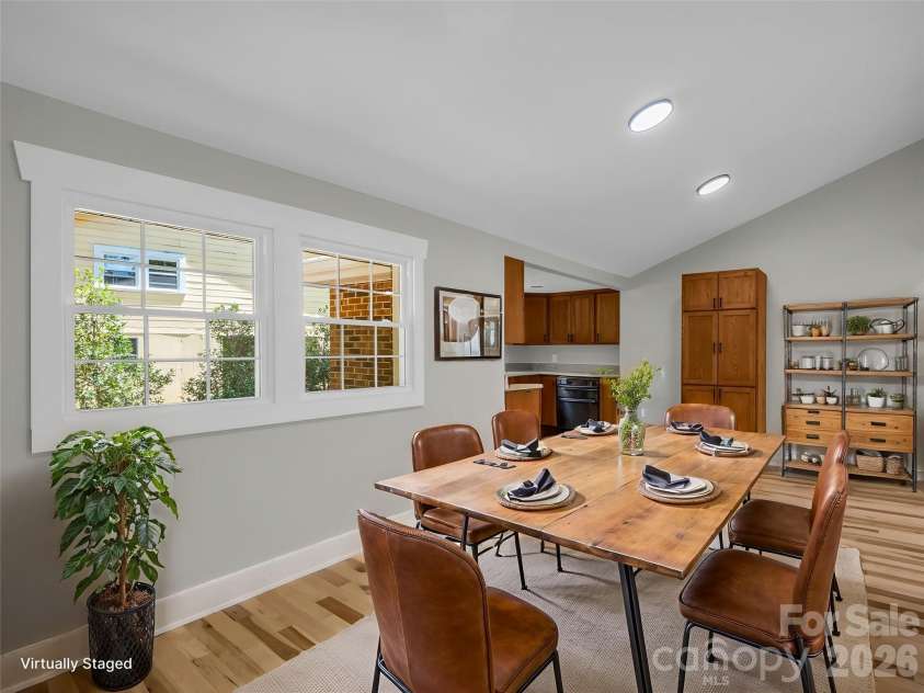 5923 Highway 14 Highway, Landrum, SC 29356.  MLS# CAR4386371, YatesRealty ID 25306. Dining room view of kitchen - virtually staged