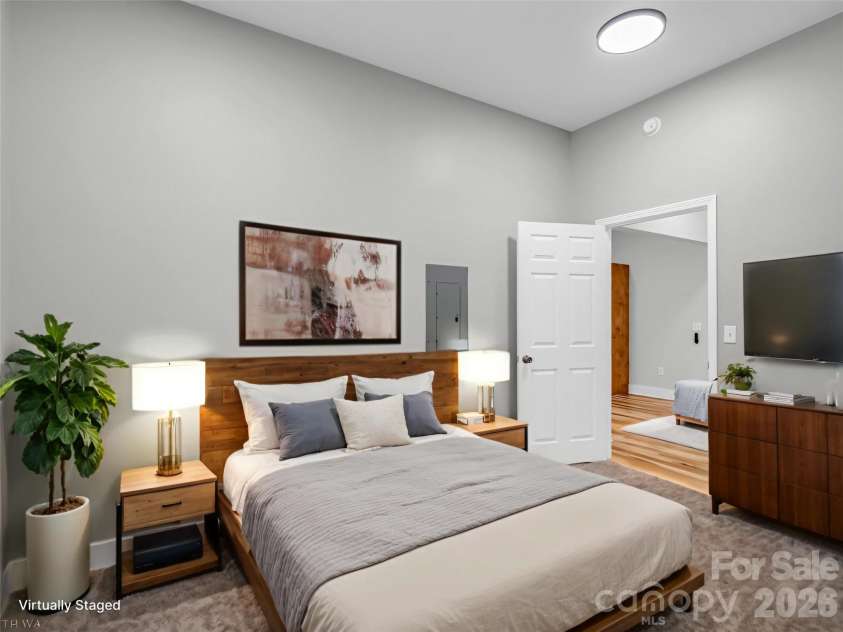 5923 Highway 14 Highway, Landrum, SC 29356.  MLS# CAR4386371, YatesRealty ID 25306. Owners Suite - virtually staged