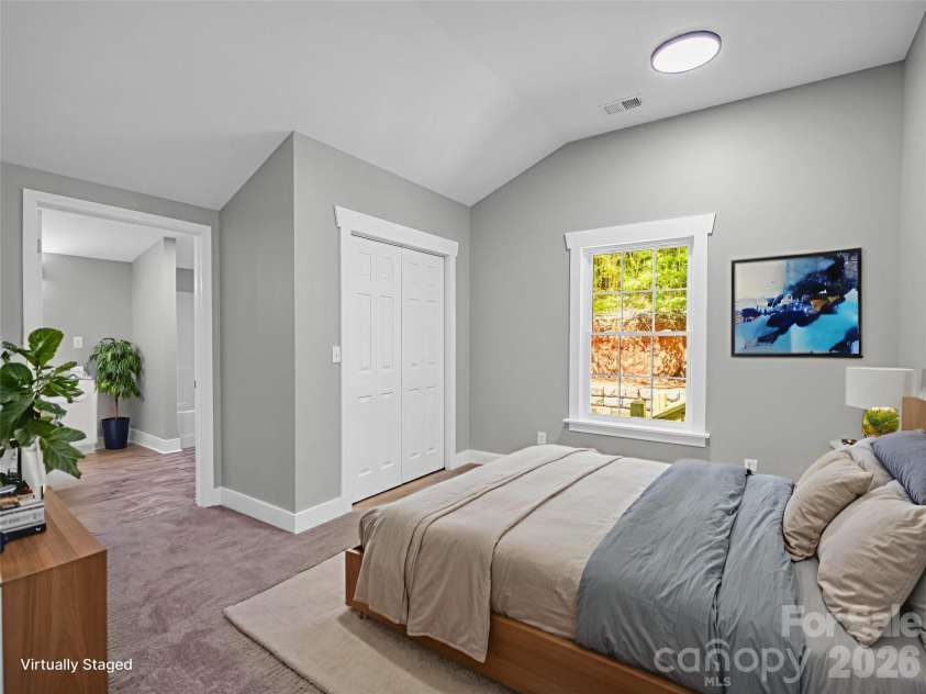 5923 Highway 14 Highway, Landrum, SC 29356.  MLS# CAR4386371, YatesRealty ID 25306. Owners Suite - virtually staged