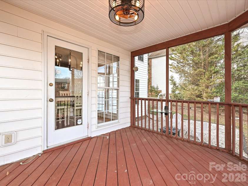 9027 Tayside Court, Huntersville, NC 28078.  MLS# CAR4349229, YatesRealty ID 25309. Screened Porch